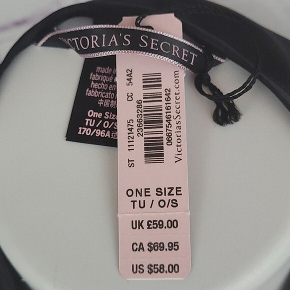 Victoria’s Secret black flutter sleeve short robe/kimono w/ruffle front One Size - Picture 7 of 8